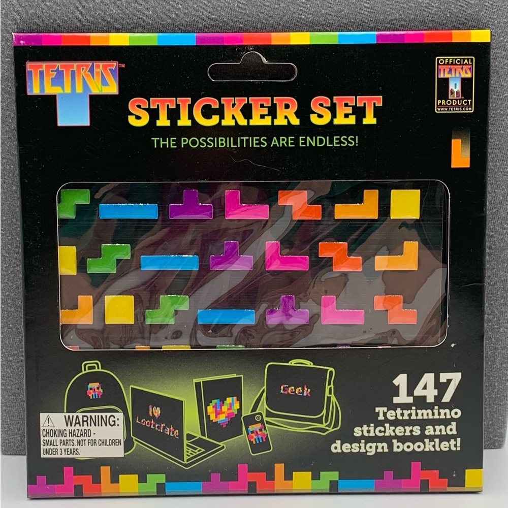 Tetris Sticker Set - Rainbow Colors